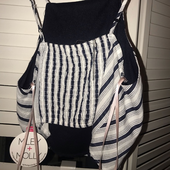 Blue striped halter top - Picture 2 of 2
